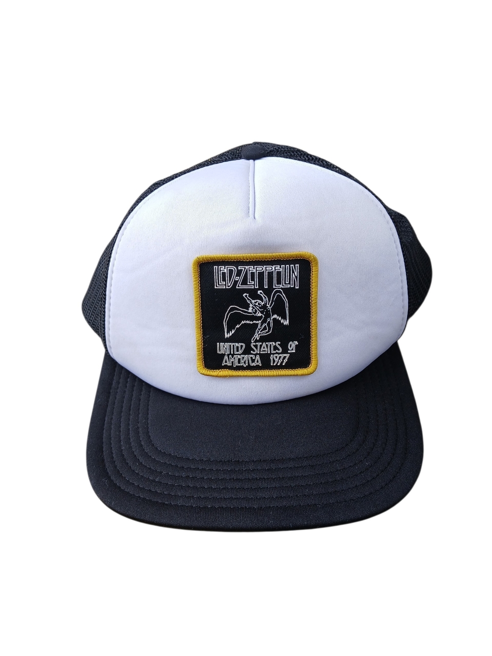 Led Zeppelin Black & White Retro  Trucker Tour Hat